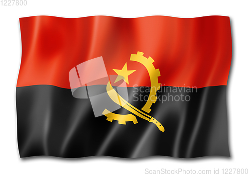 Image of Angolan flag isolated on white