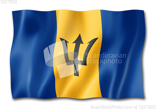 Image of Barbados flag isolated on white