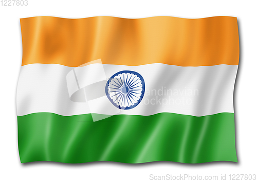Image of Indian flag isolated on white
