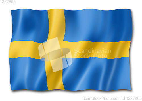 Image of Swedish flag isolated on white