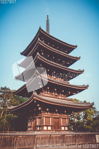 Image of kofuku-ji temple pagoda, Nara, Japan