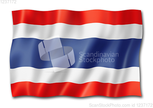 Image of Thai flag isolated on white