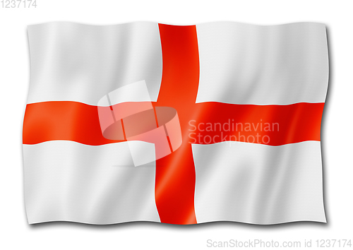 Image of English flag isolated on white