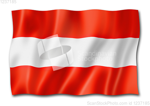 Image of Austrian flag isolated on white