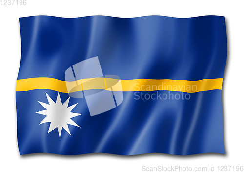 Image of Nauru flag isolated on white