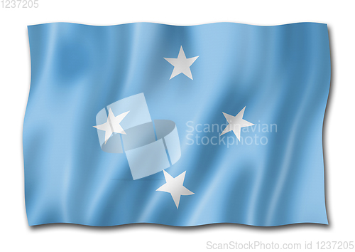 Image of Micronesian flag isolated on white