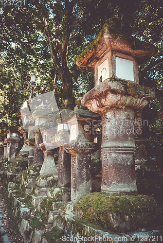 Image of Kasuga-Taisha Shrine lanterns, Nara, Japan