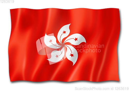 Image of Hong Kong flag isolated on white