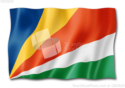 Image of Seychelles flag isolated on white