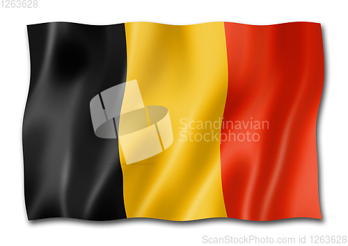 Image of Belgian flag isolated on white