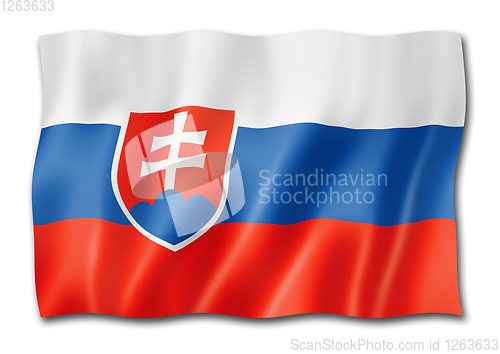 Image of Slovakian flag isolated on white