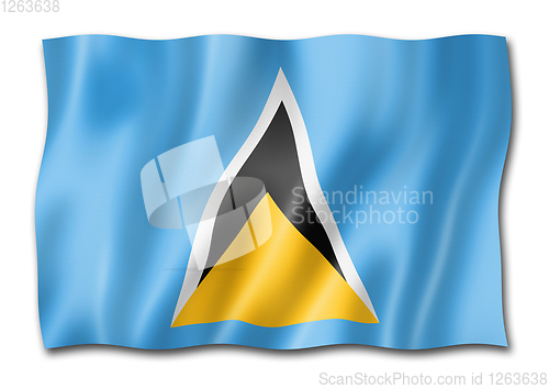 Image of Saint Lucia flag isolated on white