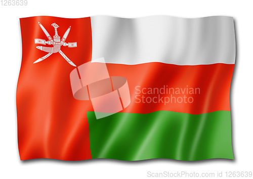 Image of Oman flag isolated on white