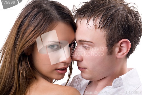 Image of Portrait of the young beauty couple 