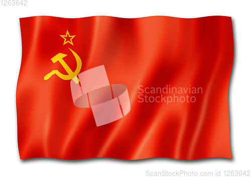 Image of USSR flag isolated on white