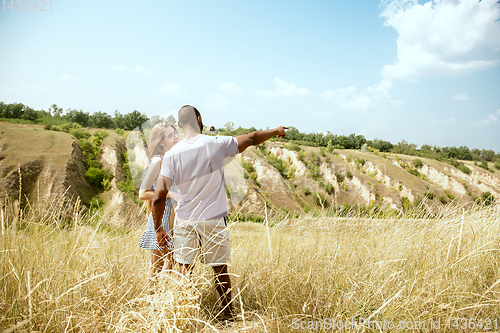 Image of Young multiethnic international couple outdoors