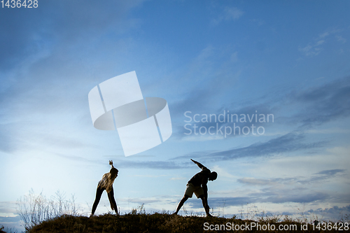 Image of Young multiethnic international couple outdoors