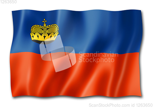 Image of Liechtenstein flag isolated on white