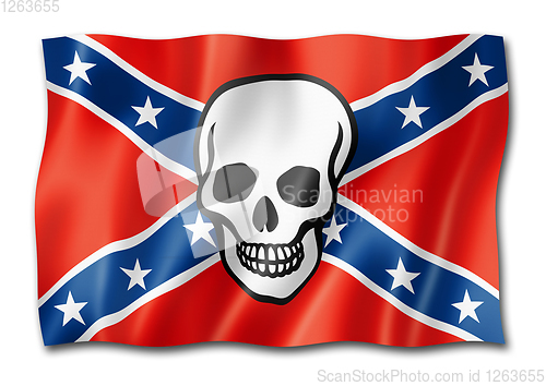 Image of Confederate death flag isolated on white