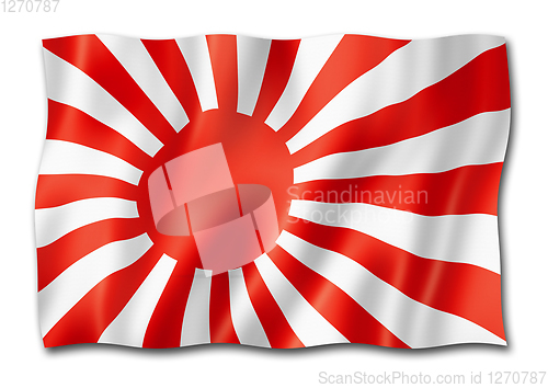 Image of Japanese naval ensign flag isolated on white