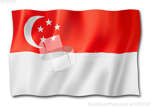 Image of Singaporean flag isolated on white