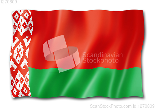 Image of Belarus flag isolated on white