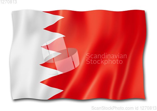 Image of Bahrain flag isolated on white