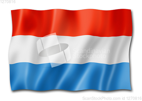 Image of Luxembourg flag isolated on white