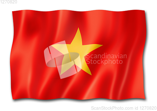 Image of Vietnamese flag isolated on white