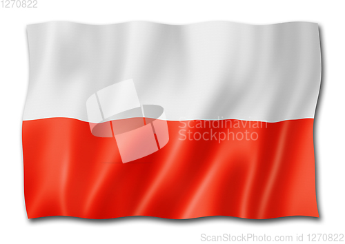 Image of Polish flag isolated on white