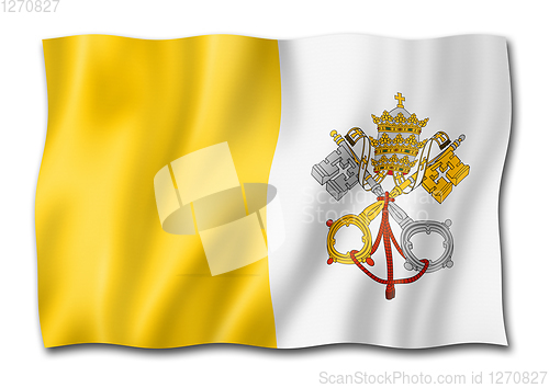 Image of Vatican City flag isolated on white