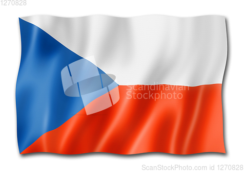 Image of Czech flag isolated on white