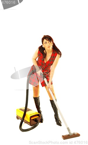 Image of Woman with cleaner