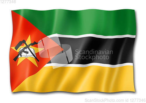 Image of Mozambique flag isolated on white