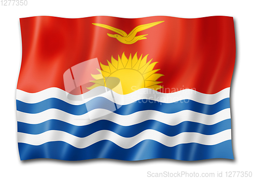 Image of Kiribati flag isolated on white