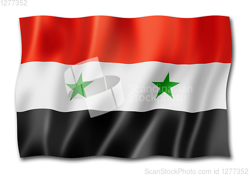 Image of Syrian flag isolated on white
