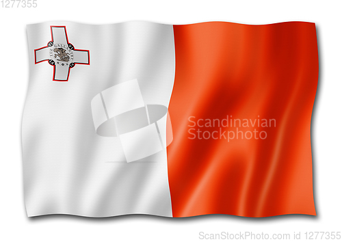 Image of Malta flag isolated on white