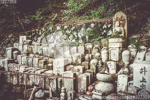 Image of Chion-in temple garden graveyard, Kyoto, Japan