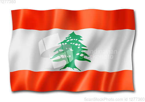 Image of Lebanese flag isolated on white