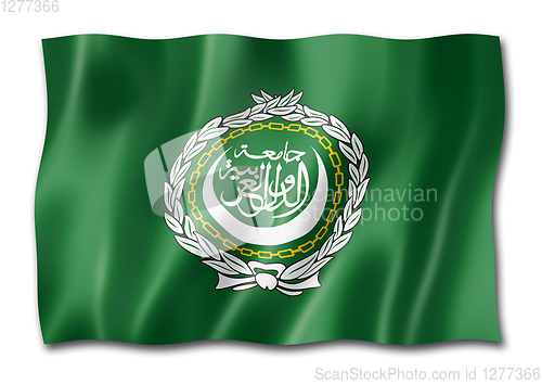 Image of Arab League flag isolated on white