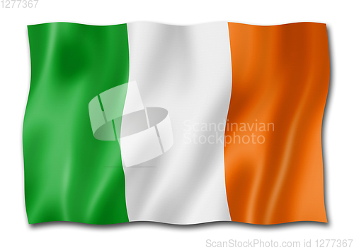 Image of Irish flag isolated on white