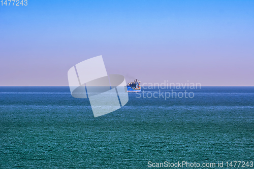 Image of Container ship in the sea