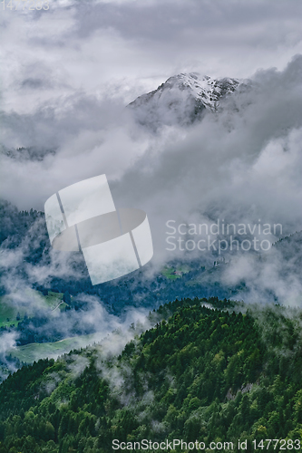 Image of Alps in Clouds