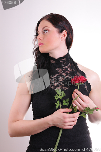 Image of Woman with rose