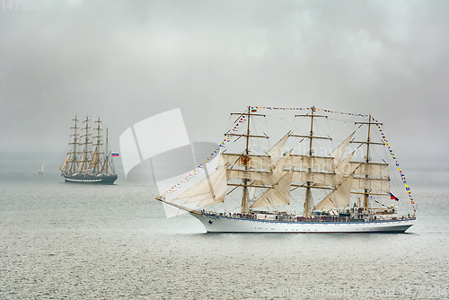 Image of Sailing Ships in the Sea