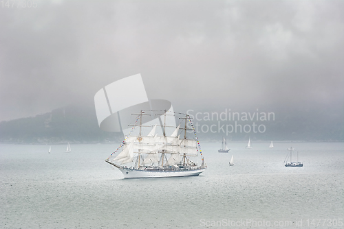 Image of Sailing Ships in the Sea