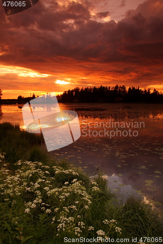 Image of Lake at sunset