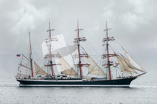 Image of Sailing Ship in the Sea