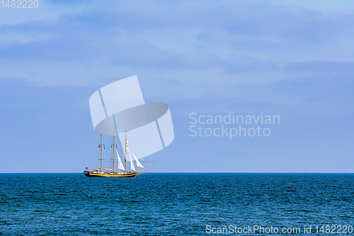 Image of Barquentine in the Sea