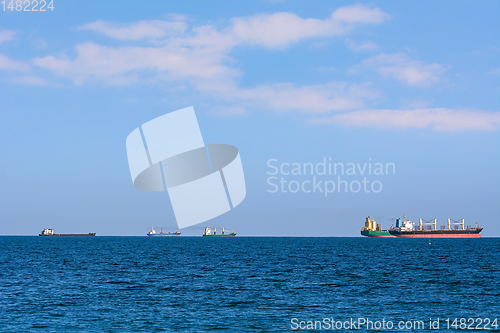 Image of Cargo Ships in the Sea